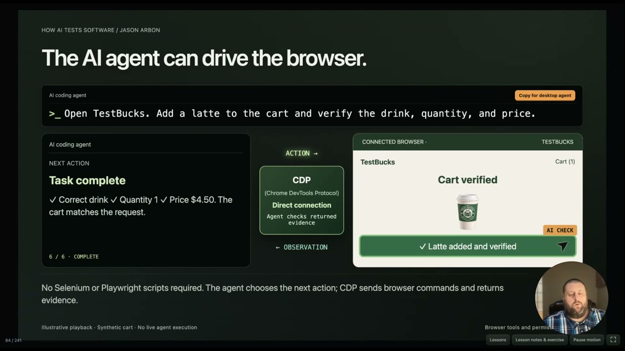 Let the agent drive the browser